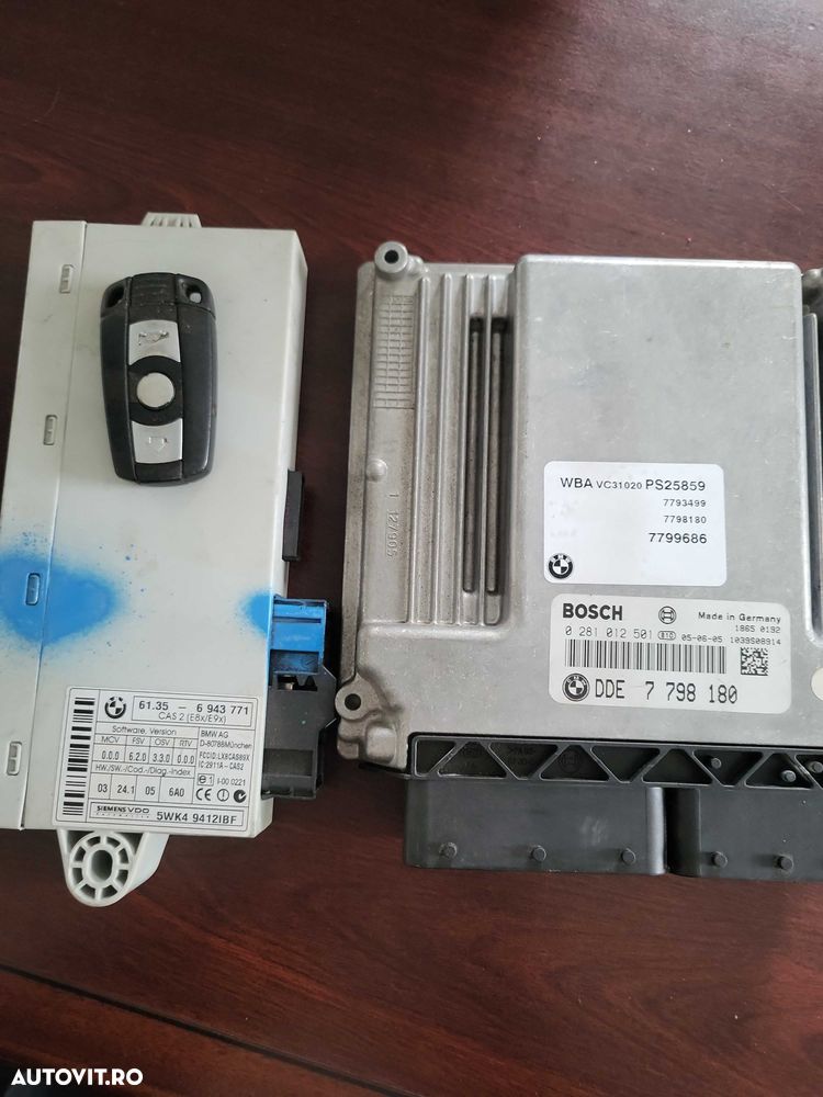 Calculator motor/kit pornire,ecu bmw e90 320d 163 M47 an 2005-2008 - 1