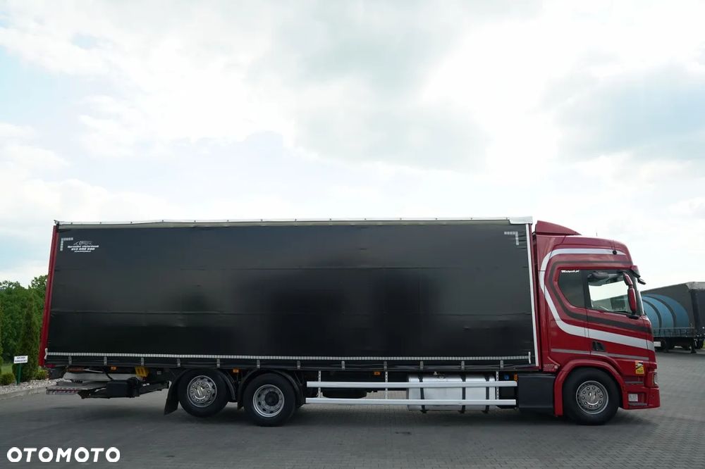 Scania R 410 / FIRANKA 9,5 M  / 6x2 / OŚ PODNOSZONA / WINDA DHOLLANDIA  / EURO 6 - 5