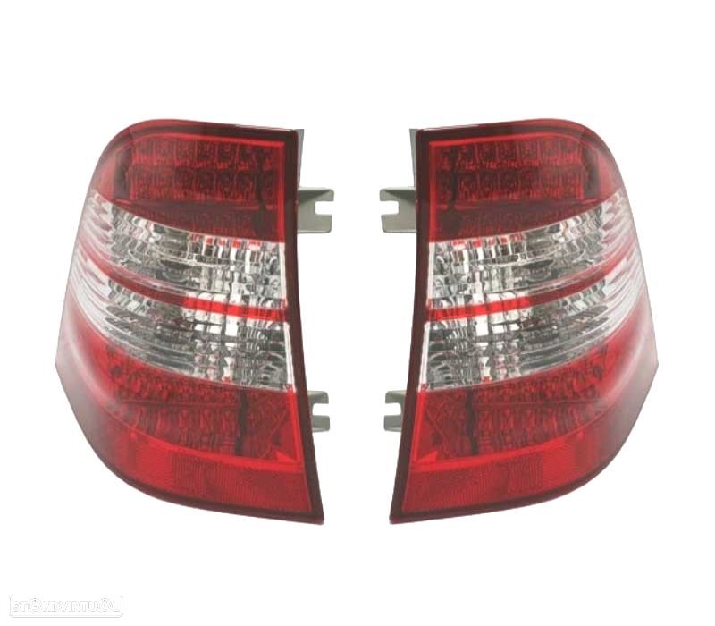 FAROLINS TRASEIROS LED MERCEDES ML W163 98-05 VERMELHO BRANCO - 1