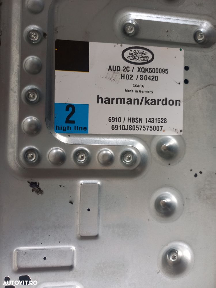 Amplificator Audio Harman Kardon Land Rover Range Rover Sport L320 Discovery 3 An 2005-2006-2007-2008-2009-2010-2011-2012 Cod XQK500095 Testat Cu Garantie Dezmembrez Range Rover Sport L320 2.7 Tdv6 Motor 276DT - Dezmembrari Arad - 4