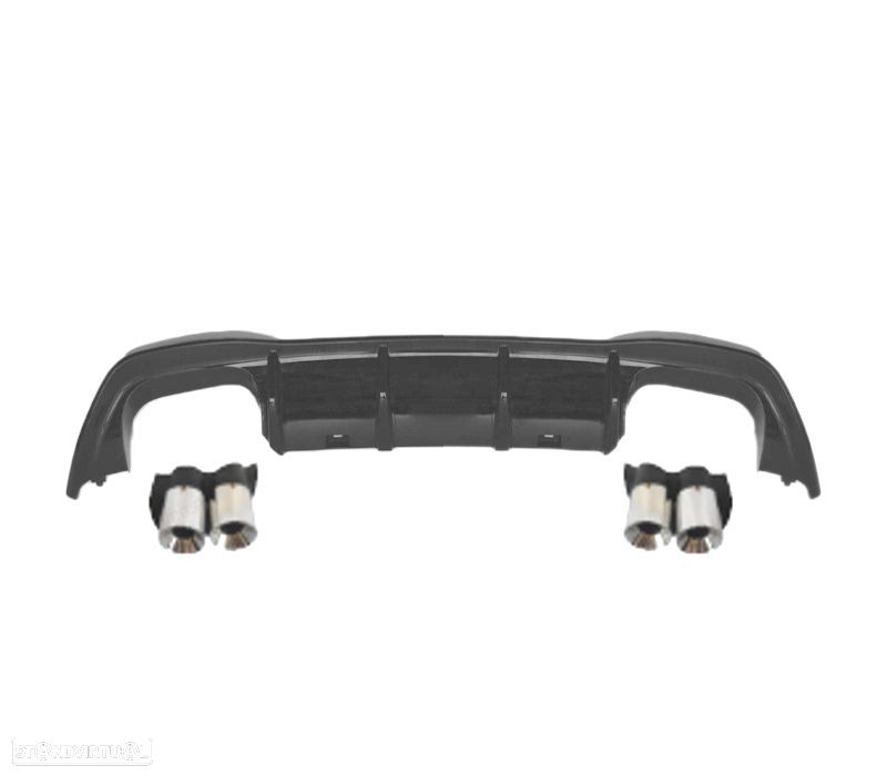 DIFUSOR VOLKSWAGEN VW GOLF 8 21-23 LOOK R SAIDA DUPLA + PONTEIRAS DE ESCAPE - 2