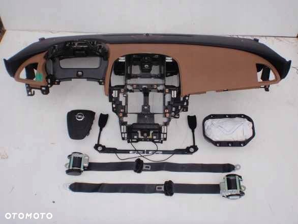 OPEL ASTRA J 4 IV DESKA KONSOLA KOKPIT PULPIT PÓŁKA PARAPET AIRBAG FOTELA szycie PODUSZKI BRĄZOWA !! - 2