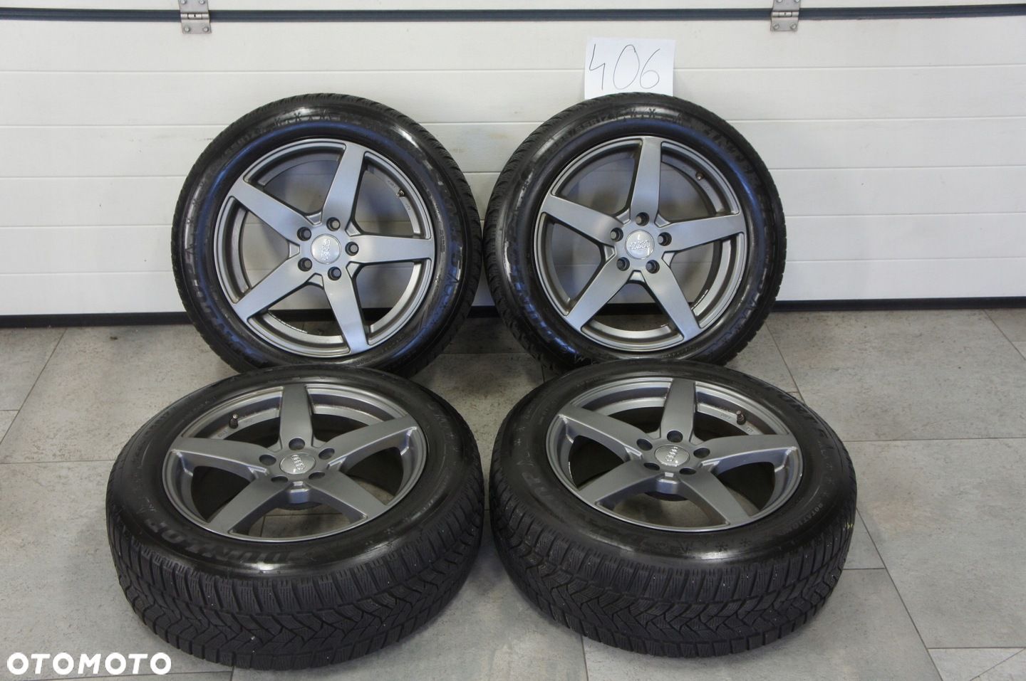 NR 406 Koła Zimowe Alufelgi AUDI A6 225/55/17 Dunlop ok. 7mm - 1