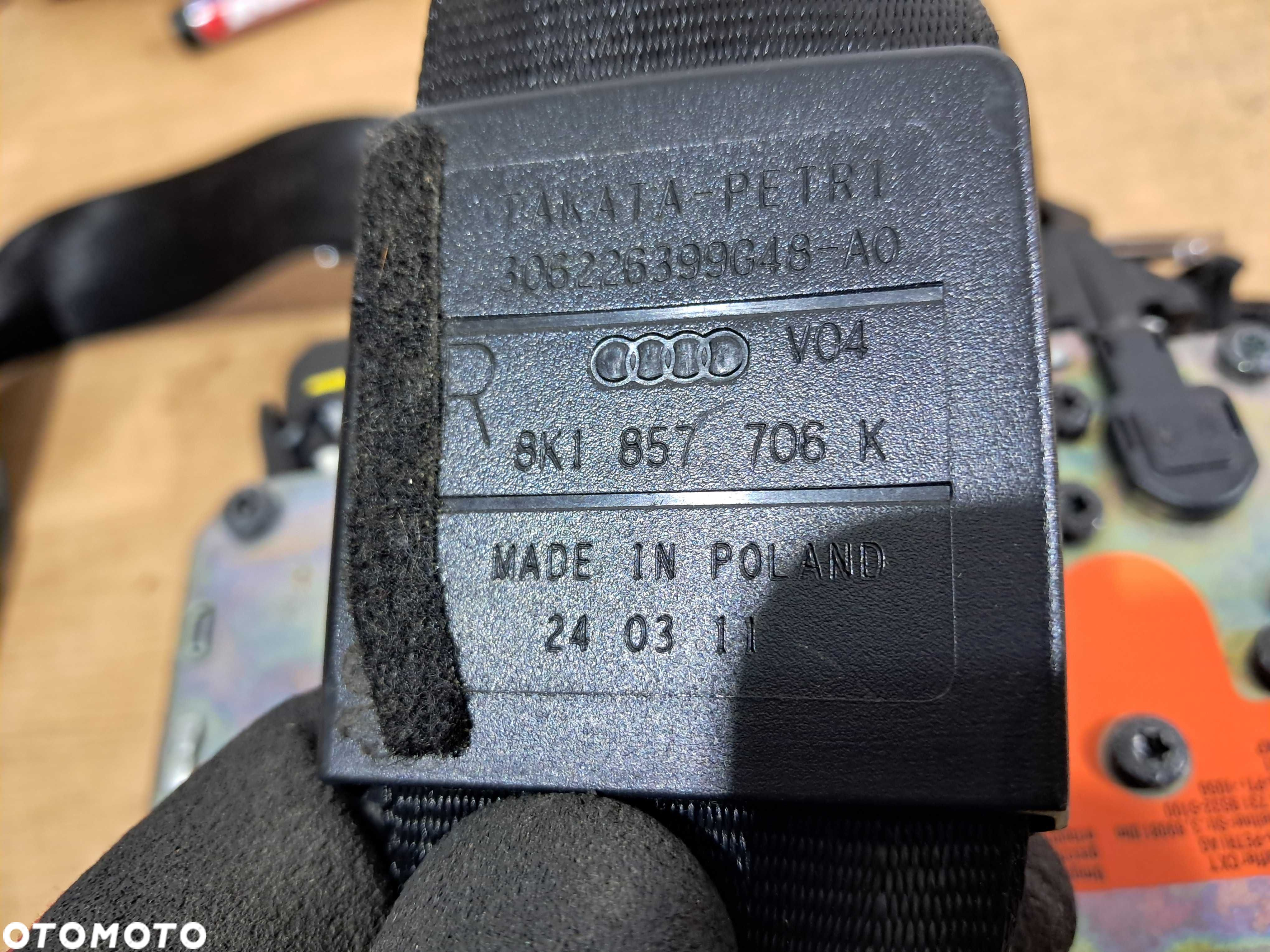 Pas bezpieczeństwa prawy i lewy przód przedni AUDI A4 B8 S4 oryginał - 6