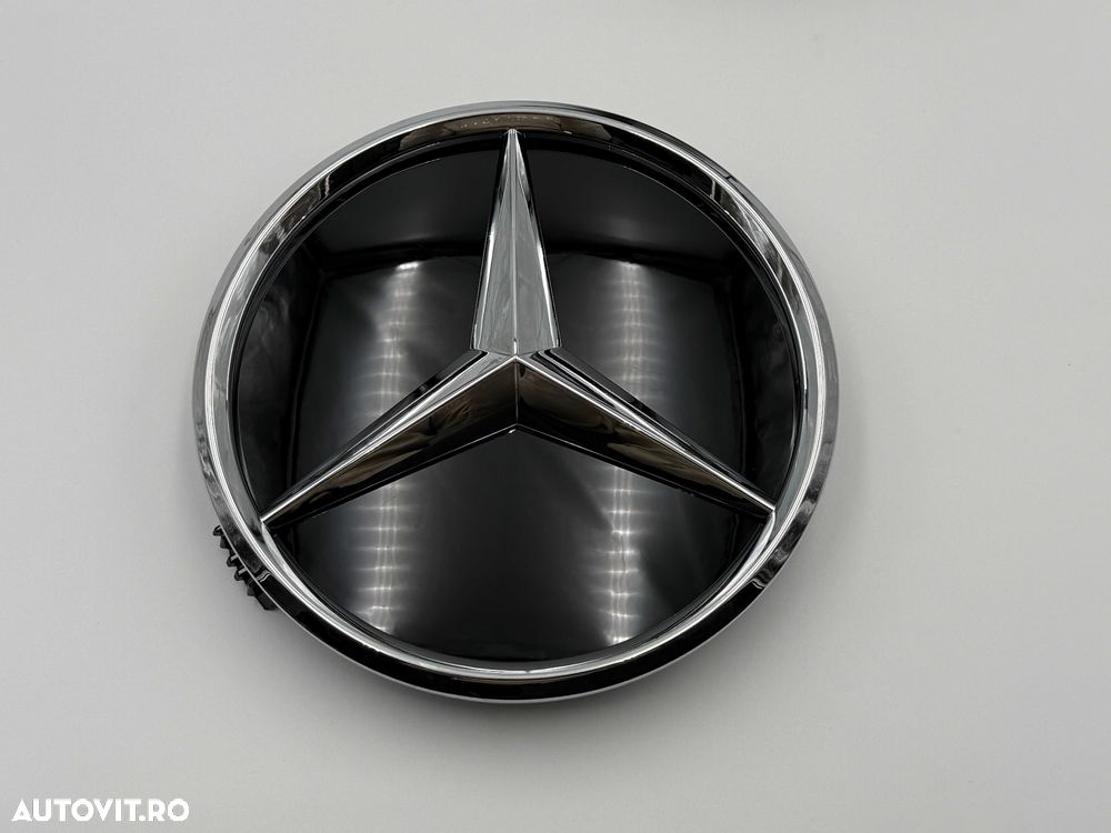 Emblema Compatibila Mercedes W204 C class crom/negru 3D - 5