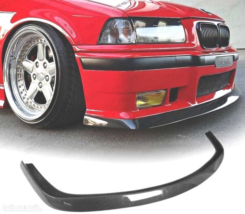 SPOILER LIP FRONTAL BMW E36 LOOK M3 CARBONO - 1