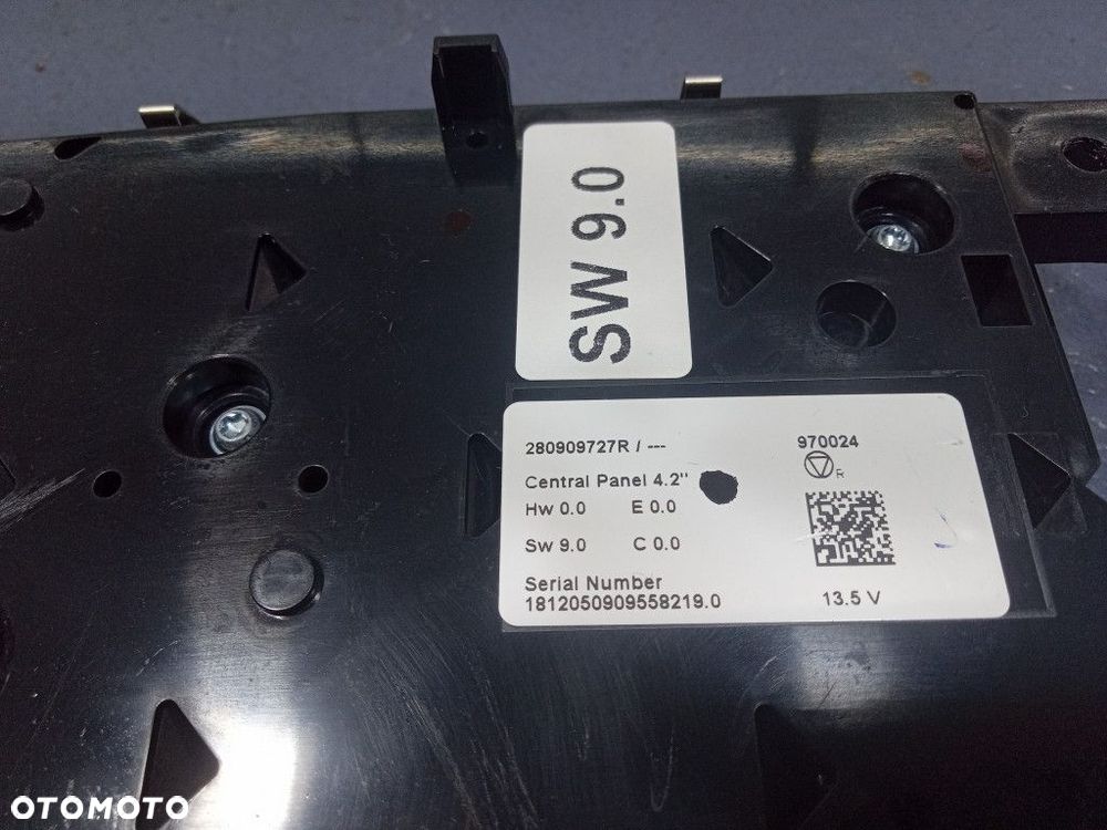 RENAULT MEGANE IV PANEL STEROWANIA RADIEM KLIMATYZACJĄ 280909727R - 6