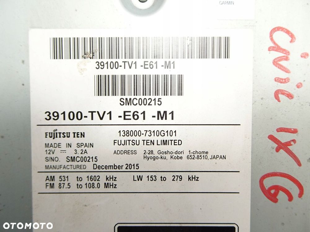 radio cd gps honda civic ix - 7