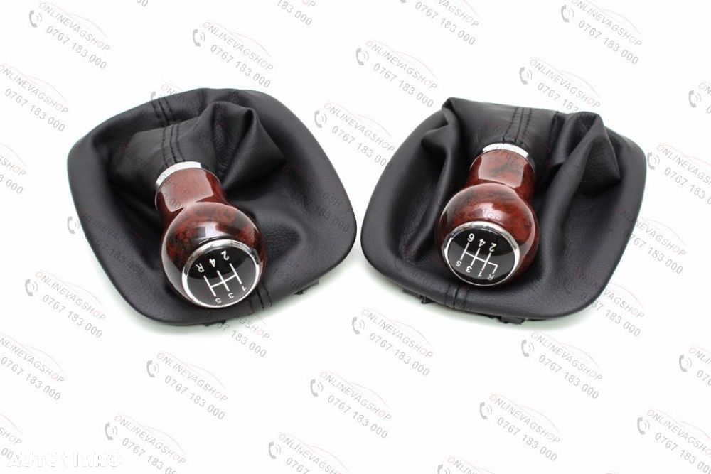 Manson negru/crem nuca schimbator Mahon pt VW Passat 3BG in 5/6 viteze - 7