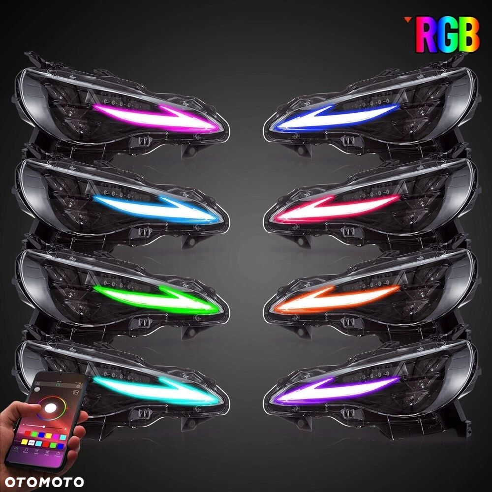 Reflektory Lampy kpl Full Led Neon Tuning RGB Toyota GT86 Gt-86 Frz Brz - 3