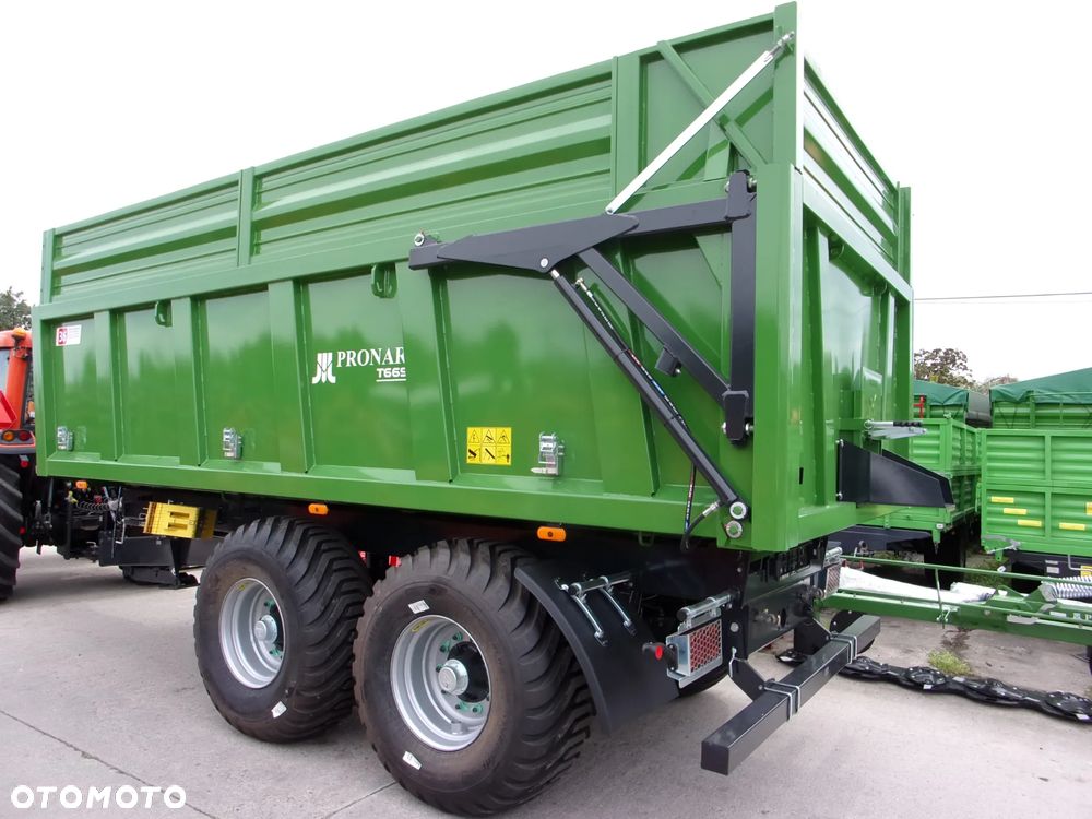 Pronar Przyczepa skorupowa T669 /T-700 XL tandem 14 ton, nadstawy, plandeka, oś skrętna - 2