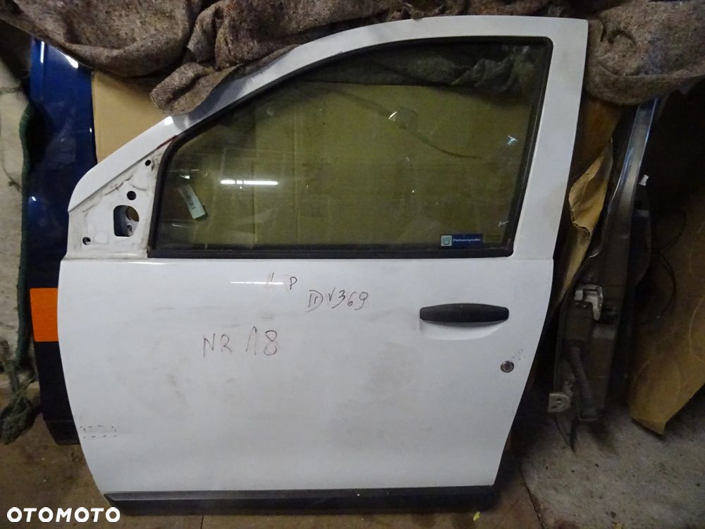 DACIA DOKKER LODGY DRZWI LEWE BIALE DV369 NR 18 LISTWA SZYBA PODNOSNIK ZAMEK ROZNE CZESCI PYTAC - 1