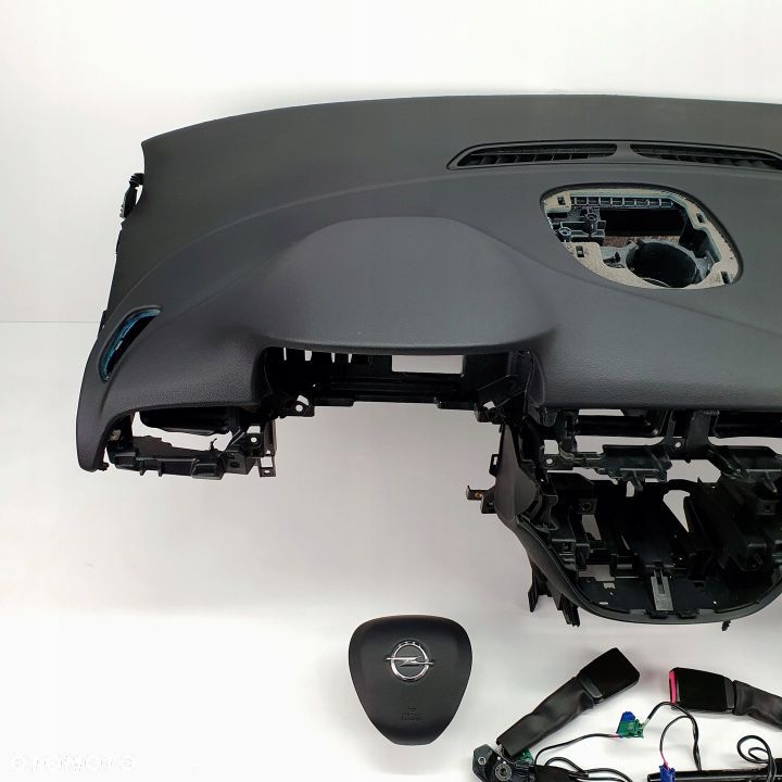 OPEL CORSA E DESKA ROZDZIELCZA KONSOLA KOKPIT PULPIT PODUSZKI AIRBAG AIR BAG NAPINACZE KIT SET - 2