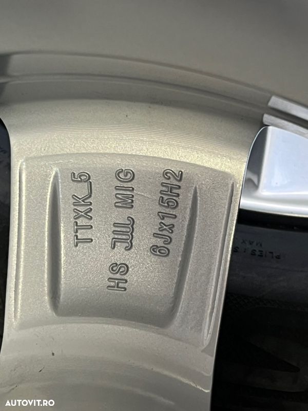 vând set jante aliaj Hyundai I30 GDH pe 15” cu anvelope noi de iarnă - 7