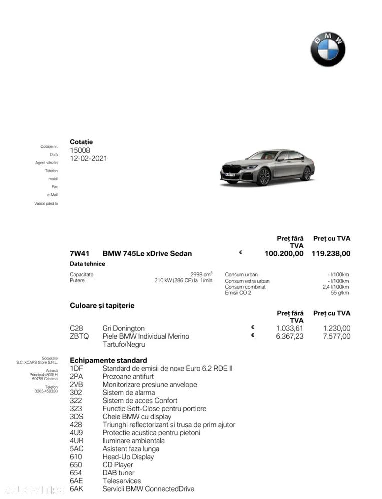 BMW Seria 7 745Le xDrive AT PHEV - 37