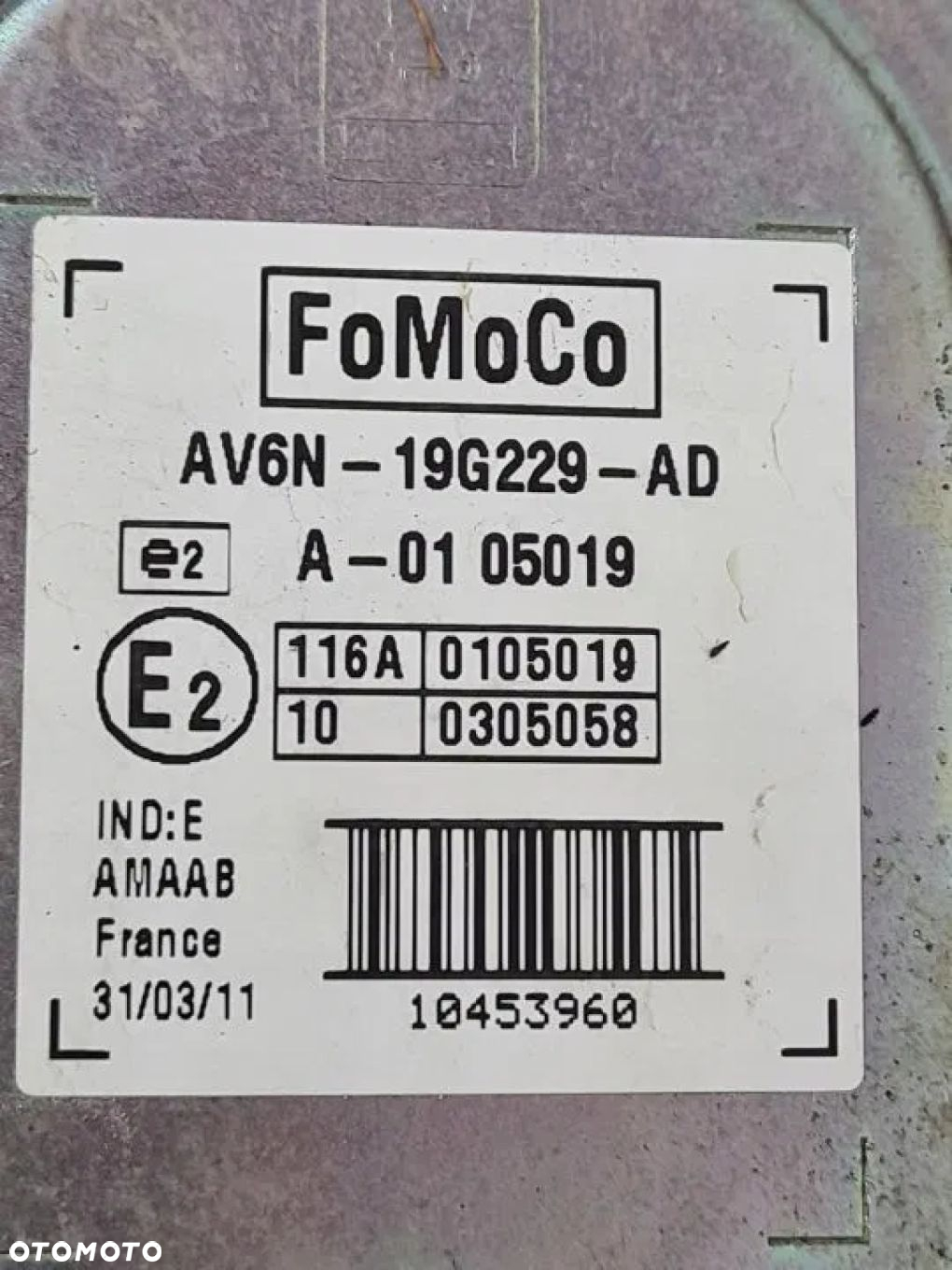 SYRENA ALARMU FORD C-MAX MK2 AV6N19G229AD - 3