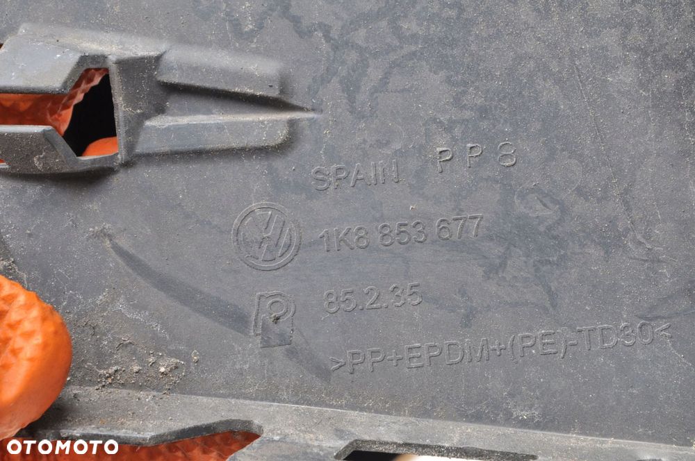 VOLKSWAGEN SCIROCCO III KRATKA ATRAPA ZDERZAKA 1K8853677 - 11