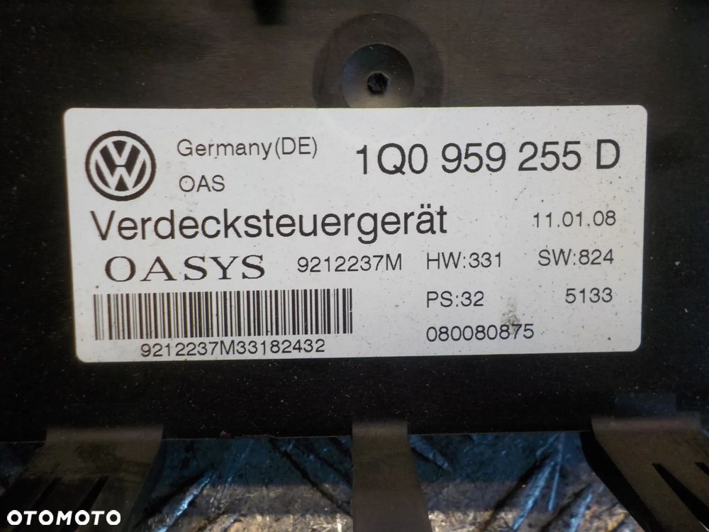 VOLKSWAGEN VW EOS MODUŁ STEROWNIK DACHU 1Q0959255D - 2