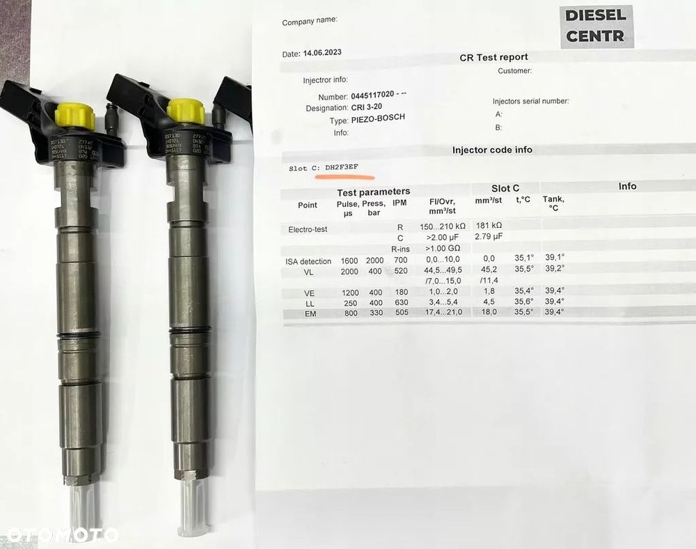 Wtryskiwacz VW Audi Porsche 0445117020 057130277AM - 2