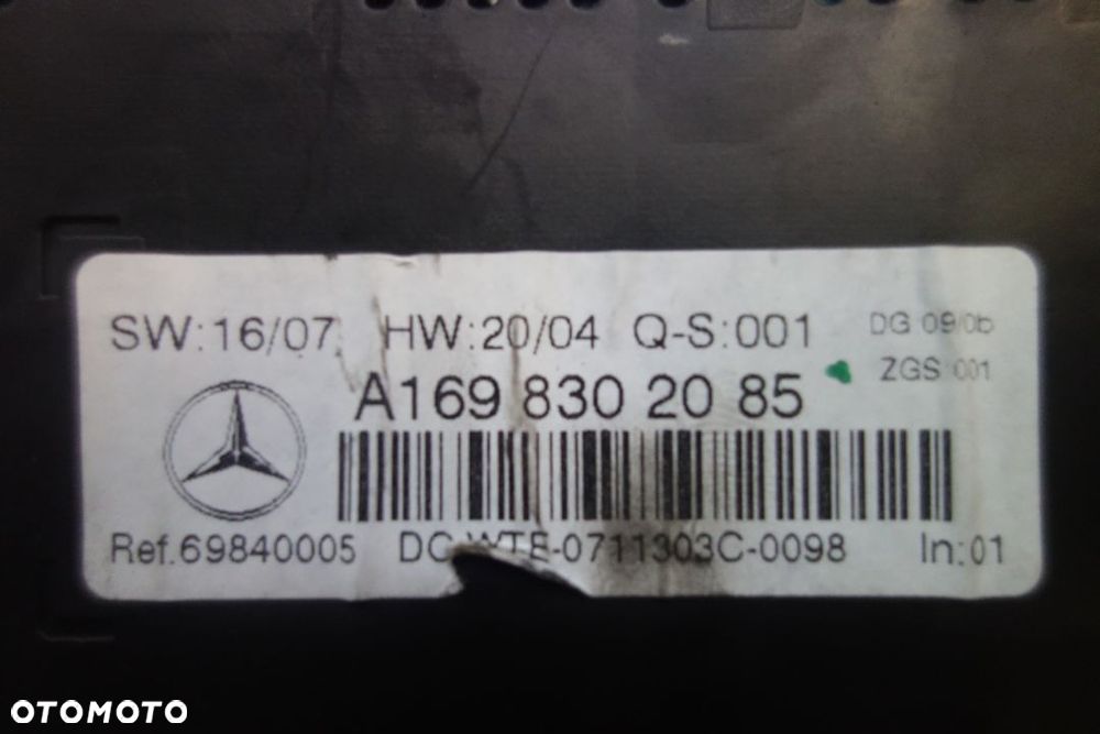 PANEL KLIMATYZACJI MERCEDES W169 W245 A1698302085 - 4