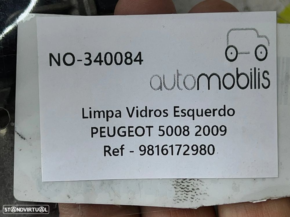 Limpa Vidros Esquerdo PEUGEOT 5008 2009 Ref. 9816172980 - NO. 340084 - 3