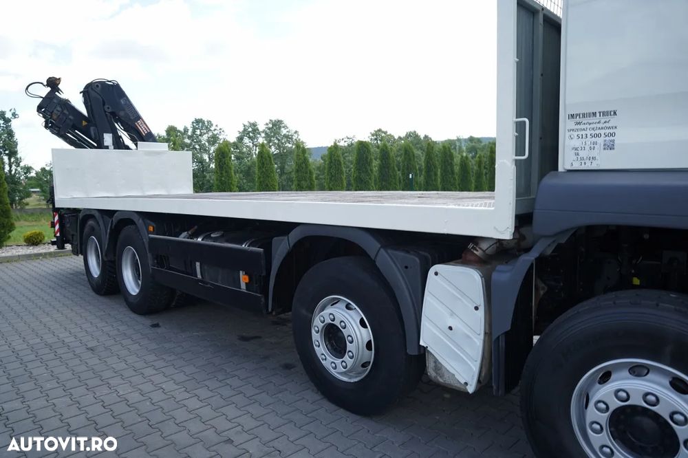 MAN TGA 35.360 /  PLATFORMA 8x4 + HDS HIAB 166 D-4 / MAX UDŹWIG: 4 600 KG / ROTATOR / PILOT - 23