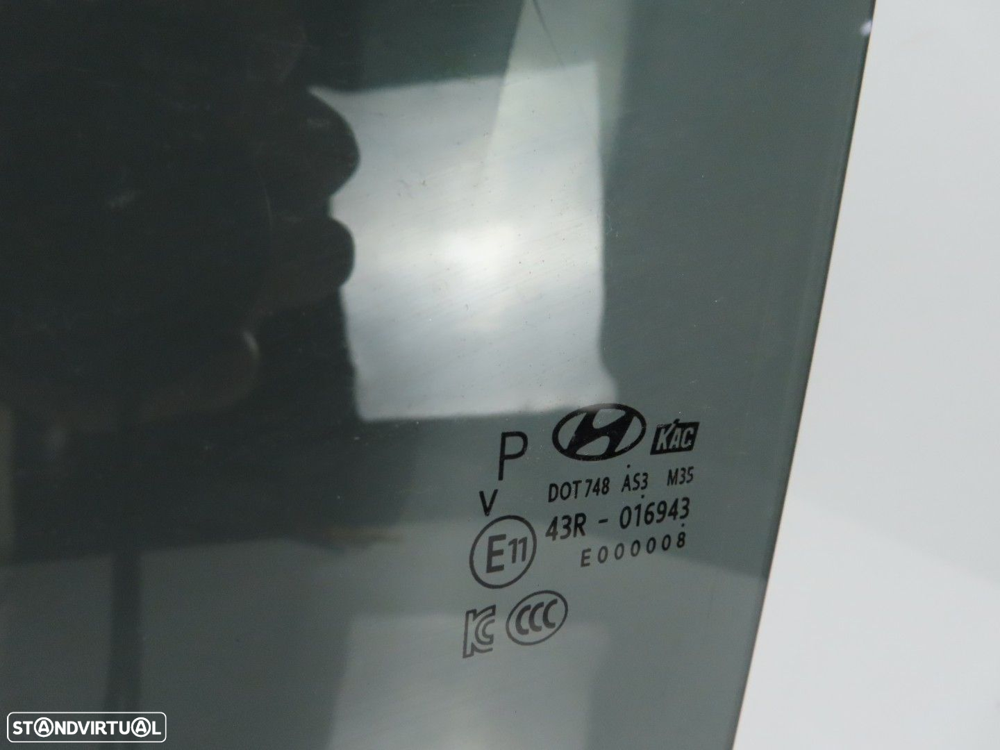 Vidro da porta Escurecido Esquerdo/Trás Usado / Original HYUNDAI KONA / KAUAI (O... - 2