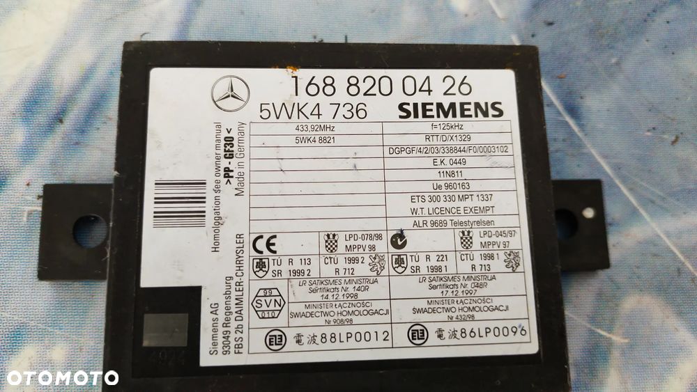 MODUŁ IMMOBILIZER 1688200426 Mercedes - 2