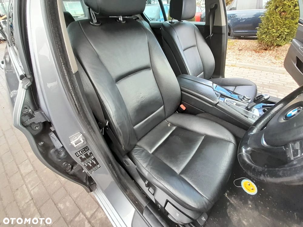 BMW F10 FOTELE KANAPA KOMPLET ELEKTRYCZNE SKÓRA CZARNE - 5