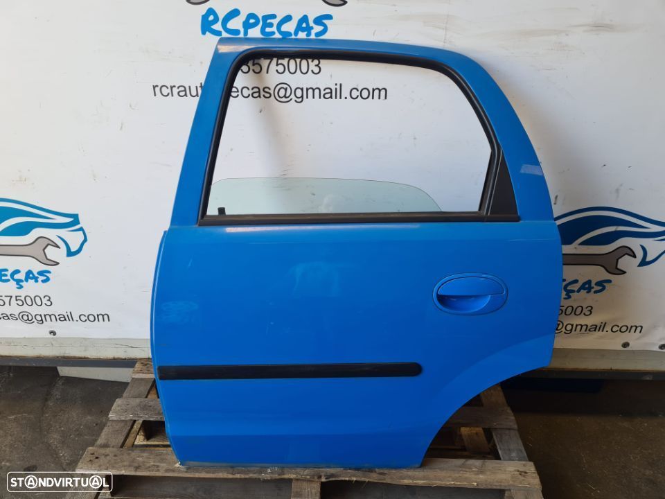 PORTA TRASEIRA TRÁS ESQUERDA OPEL CORSA C 5 PORTAS FECHO ELEVADOR MOTOR PUXADOR VIDRO - 3