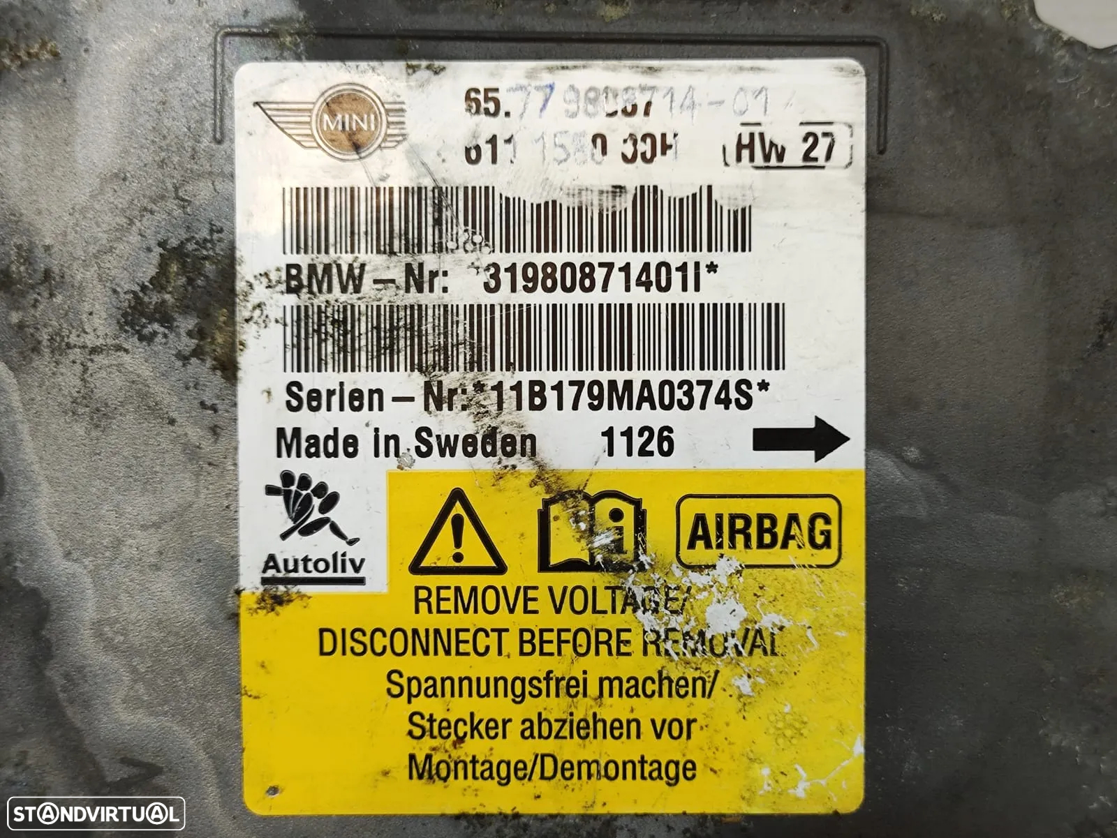 Centralina de airbag original Mini Countryman Cooper S R60 - 6