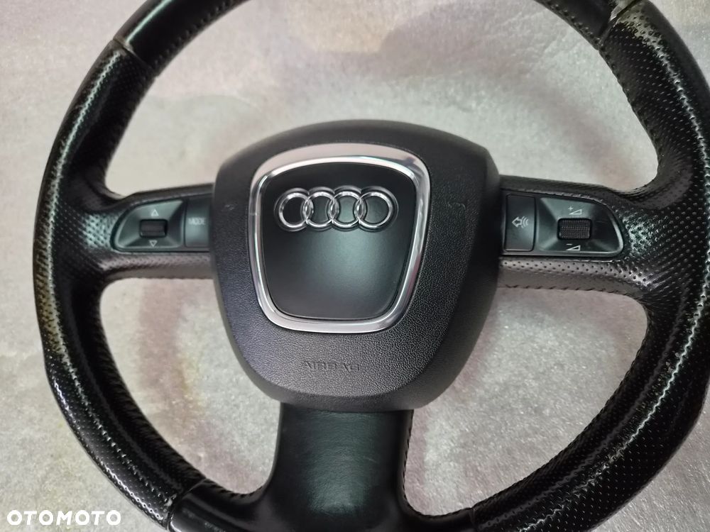Kierownica + poduszka Audi A6 C6 czarna skóra - 5