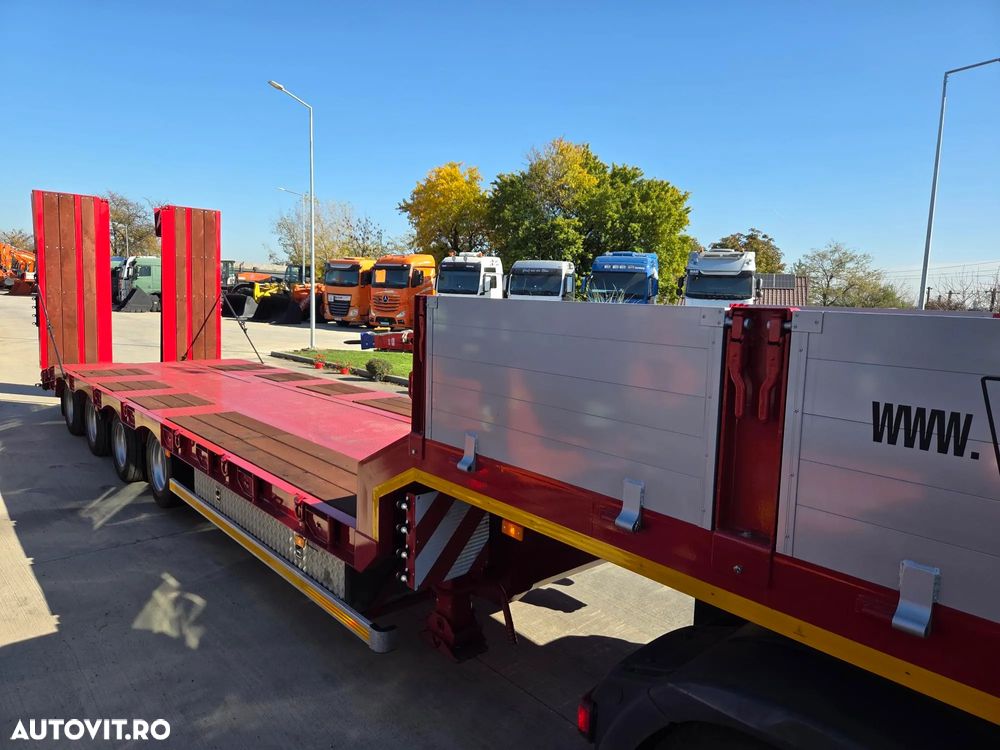 Janmil TRAILER 4 axe, rampe DUBLE, util 55t, axe SAF, Anv Goodyear, 2 roti rezerva, 2 axe viratoare, extensii lemn la 3m latime, obloane gat lebada, produs POLONIA, axa liftabila, garantie 1 an, leasing 5 ani cu rata lunara 6500 lei, PROMOTIE 67900 EUR+Tva - 16