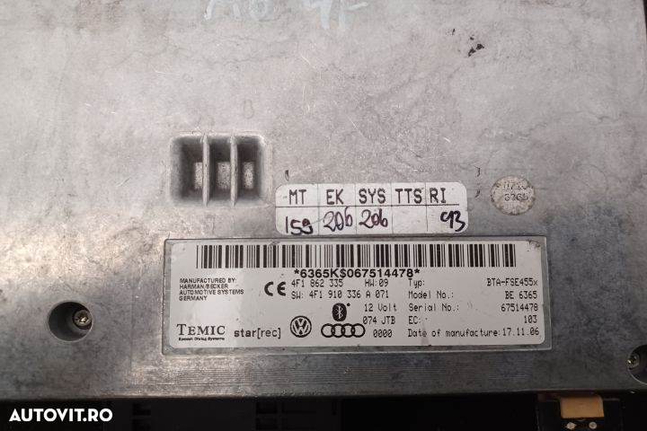 Modul Bluetooth 4F1862335 4F1910336A 4F1862335 4F1910336A Audi A6 4F/ - 4