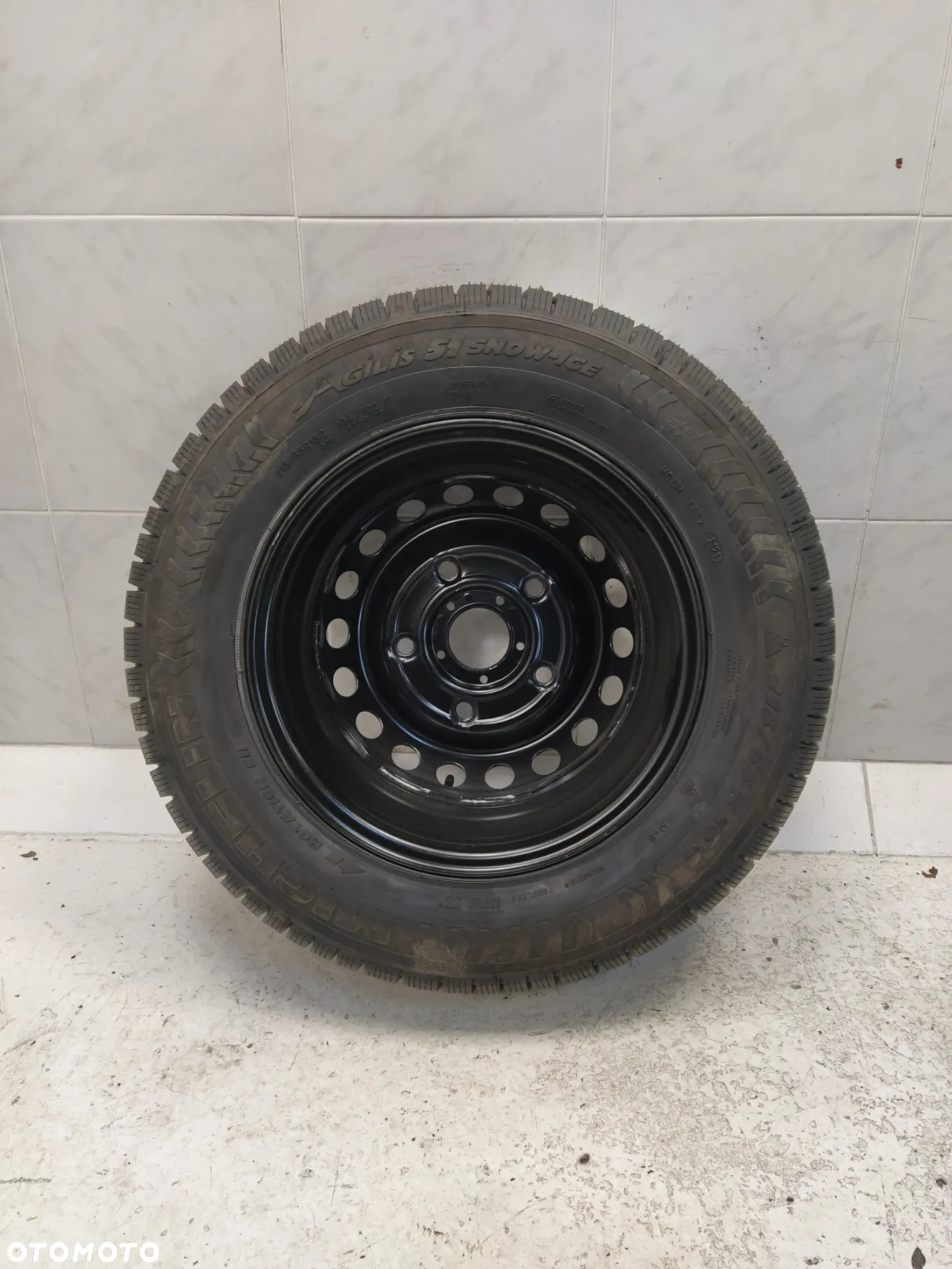 FORD TRANSIT CUSTOM 6,5x15 ORYGINALNE FELGI STALOWE R15 ET60 5X160 OPONY MICHELIN 215/65 KOŁA ZIMA BIEŻNIK ok 9.80mm - 6
