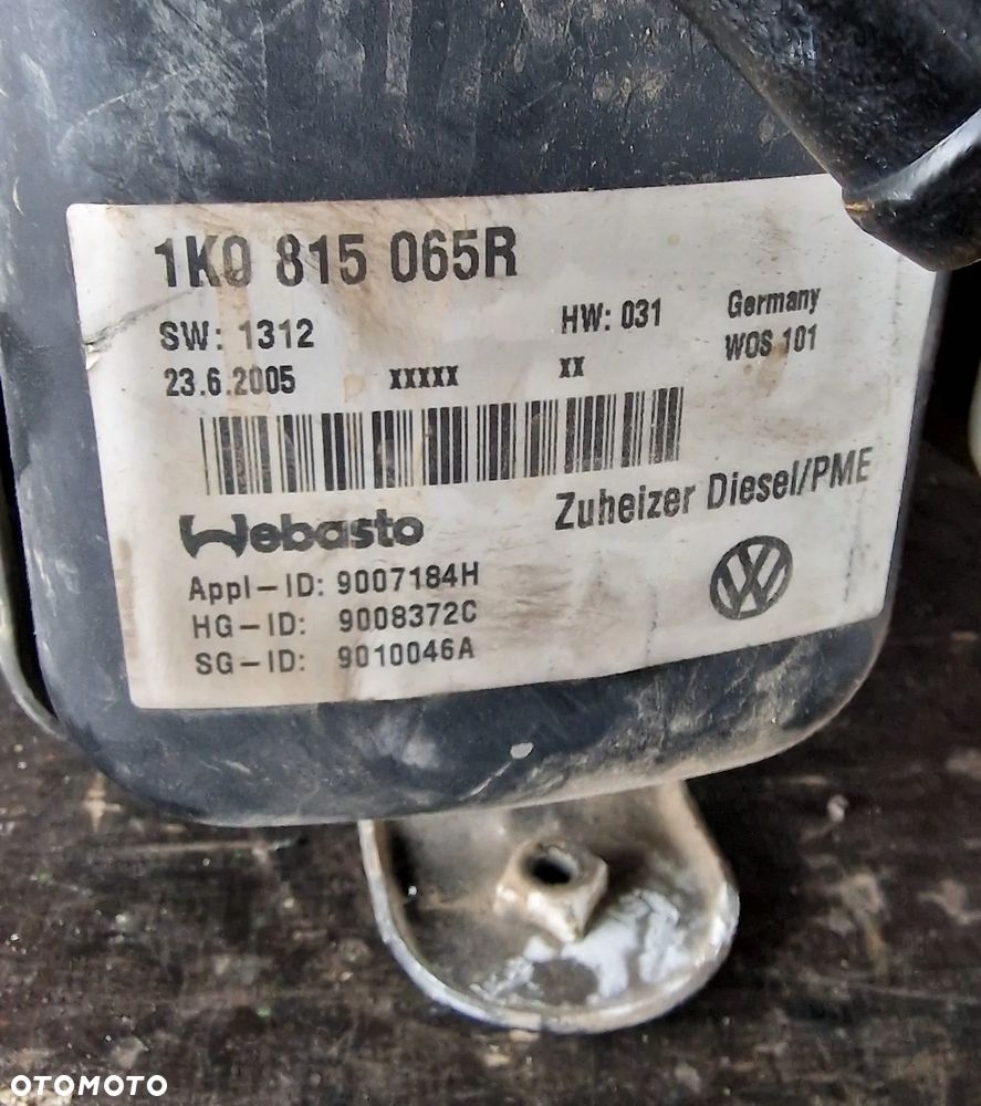 WEBASTO OGRZEWANIE POSTOJOWE 1K0815065R VW TOURAN I - 3