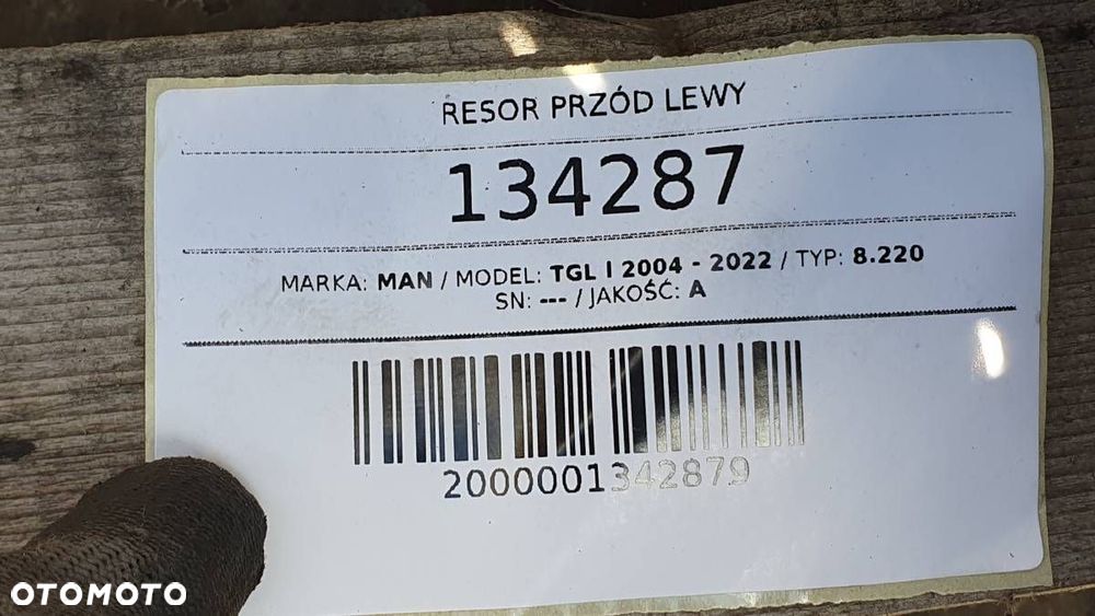 RESOR PRZÓD PRZEDNI LEWY CYBANT MAN TGL - 6
