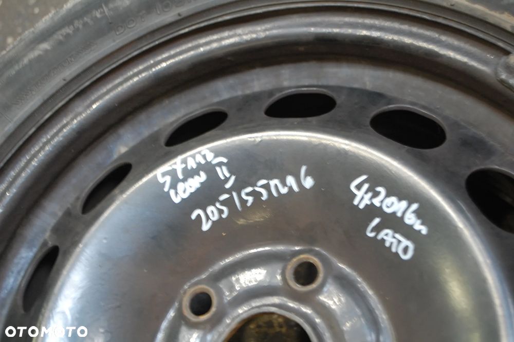 KOŁA FELGI STALOWE + OPONY LETNIE 5X112 205/55R16 ET48 6.5J SEAT LEON II AUDI A3 8P VW SKODA - 8