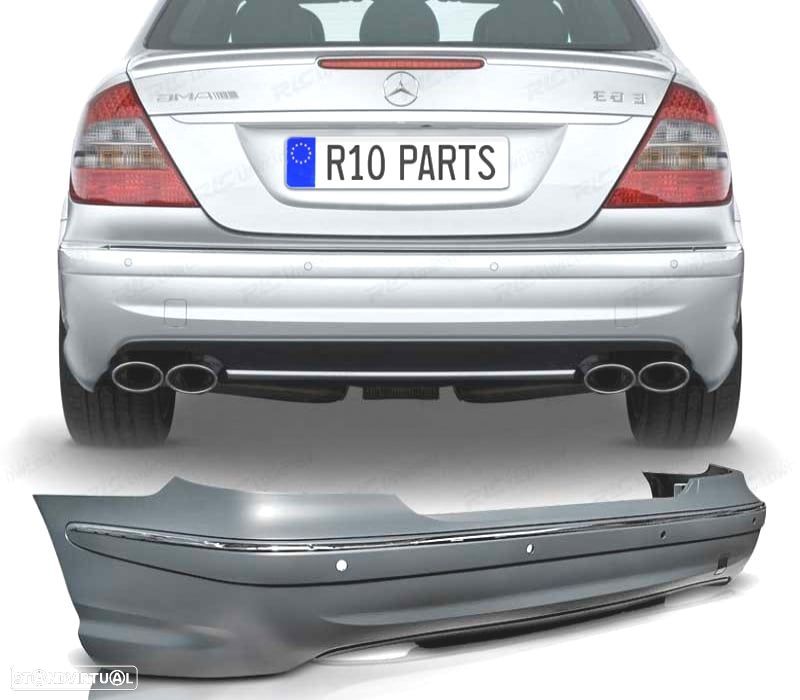 PÁRA-CHOQUES TRASEIRO MERCEDES CLASE E W211 03-09 LOOK AMG PDC - 1