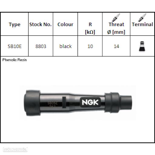 cachimbo da vela ngk sb10e - 1