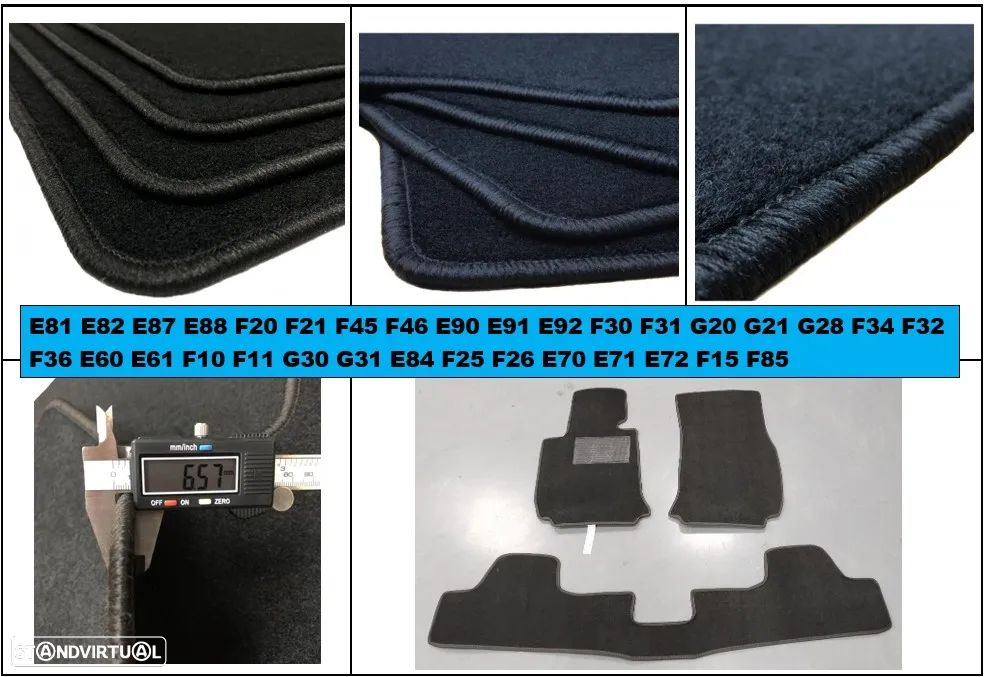 Tapetes interiores para vários modelos BMW - 1