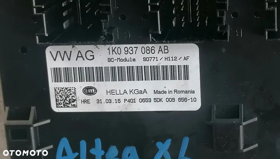 SEAT ALTEA XL 15r MODUŁ KOMFORTU 1K0937086AB - 2