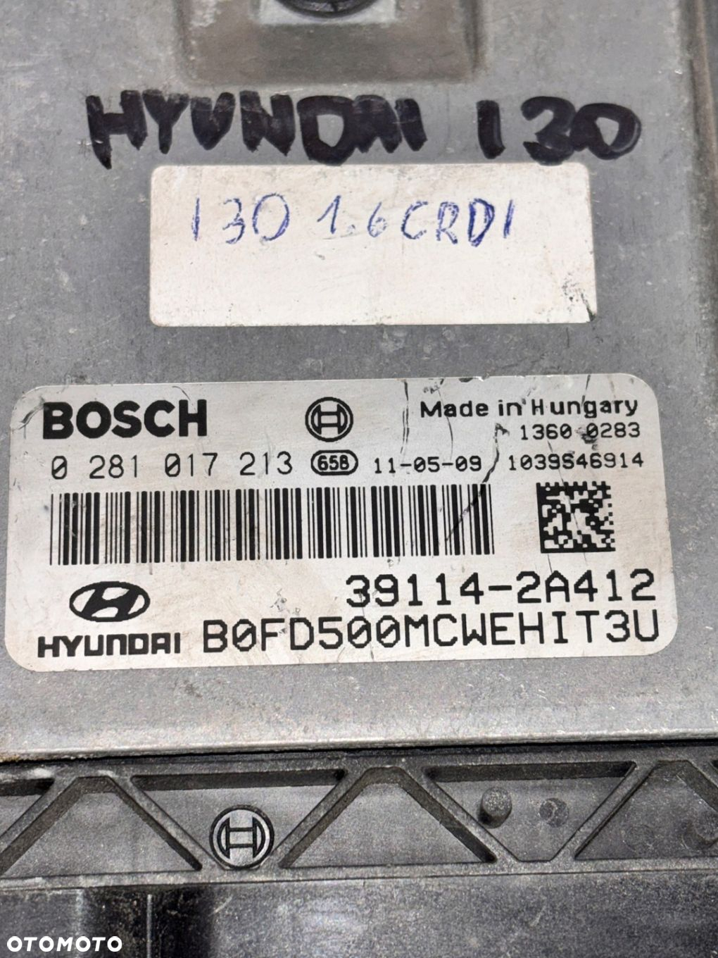 KOMPUTER STEROWNIK SILNIKA 0281017213 39114-2A412 HYUNDAI I30 1.6 CRDI - 3