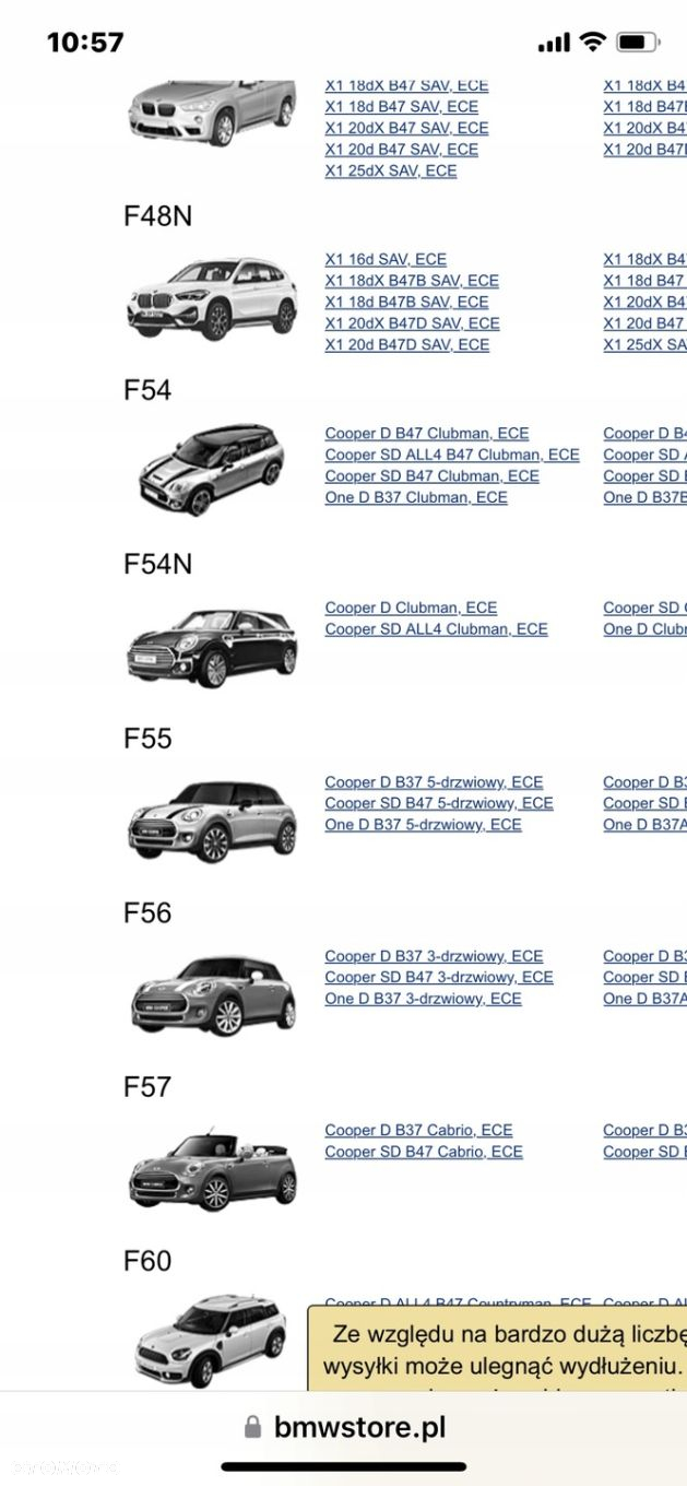 FILTR POWIETRZA BMW X1 F48 F39 F40 F45 F55 8513916 - 5