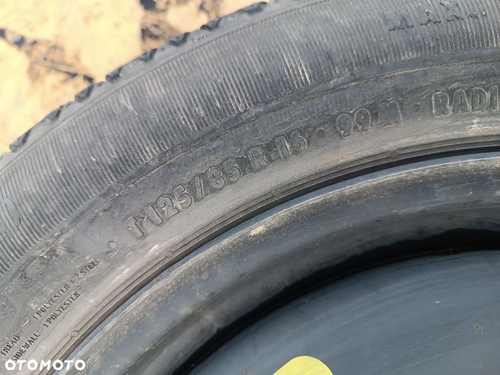 KOŁO DOJAZDOWE ZAPASOWE 125/85R16  5X108 16 CALI PEUGEOT CITREON OPEL TOYOTA - 3