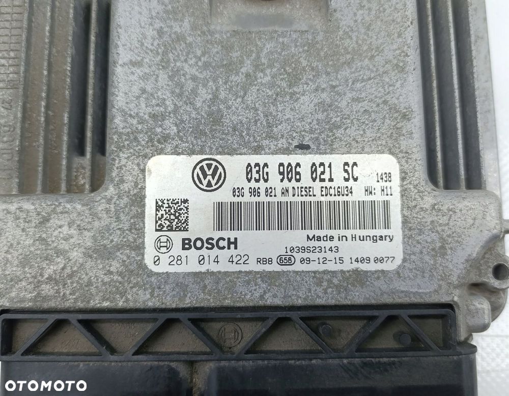 KOMPUTER SILNIKA STEROWNIK SEAT LEON II 1.9 TDI 03G906021SC - 2