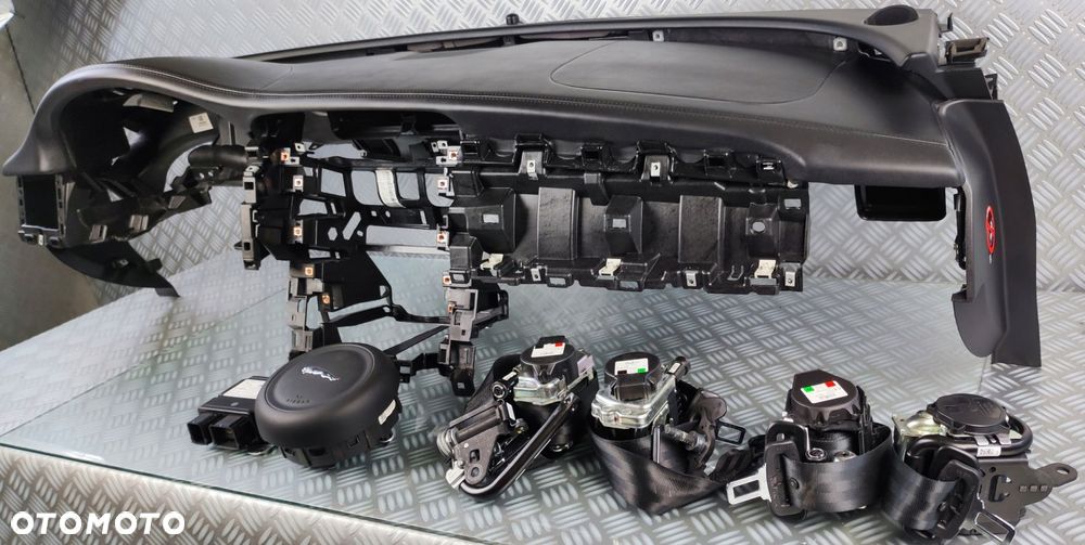 deska rozdzielcza kokpit poduszki airbag pasy skóra JAGUAR XF II 2 X260 EU - 4