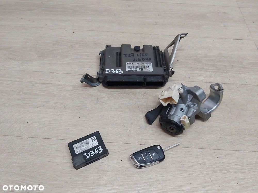Toyota Avensis T27 LIFT 1,6 d4d komputer kluczyk stacyjka zestaw odpalenia - 1
