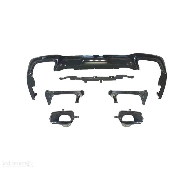 DIFUSOR BMW F44 + PONTEIRAS ESCAPE PRETO BRILHANTE - 4