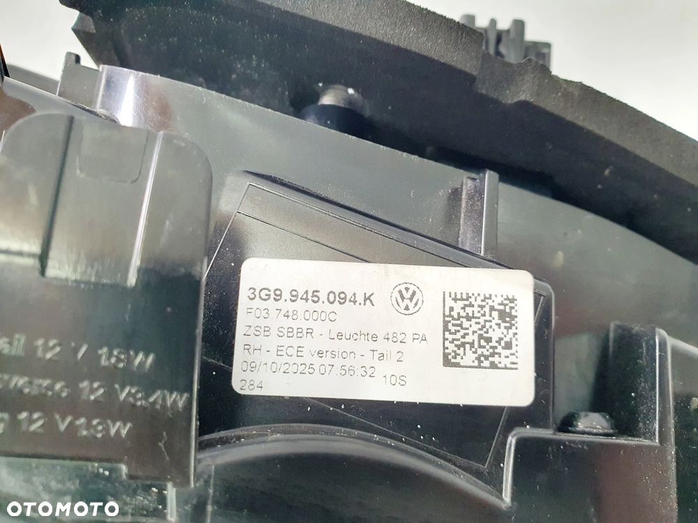 LAMPA PRAWA TYŁ W KLAPE VW PASSAT B8 LIFT 3G9945094K ORYGINAŁ EU!!! - 5